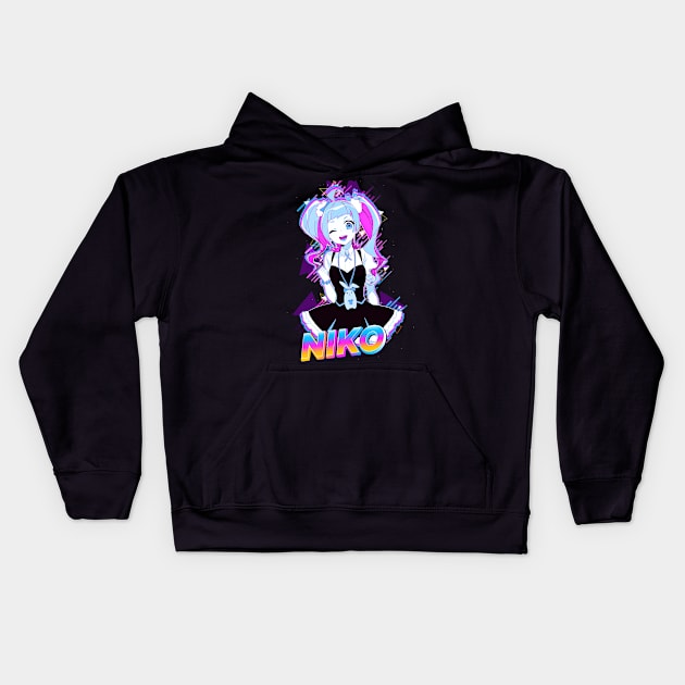 Nico - Niko Niiyama Kiznaiver Kids Hoodie by ThomaneJohnson